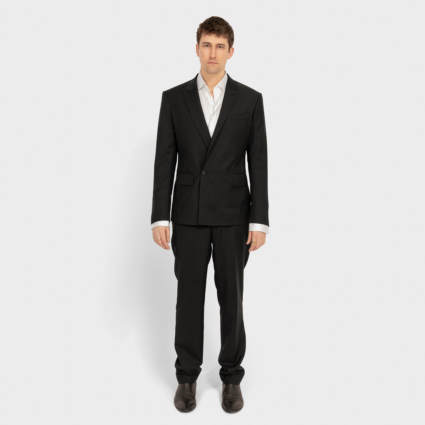 Double-Breast Suit - Wool Herringbone