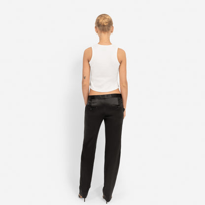 Low-Rise Silk Trouser