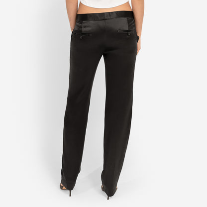 Low-Rise Silk Trouser