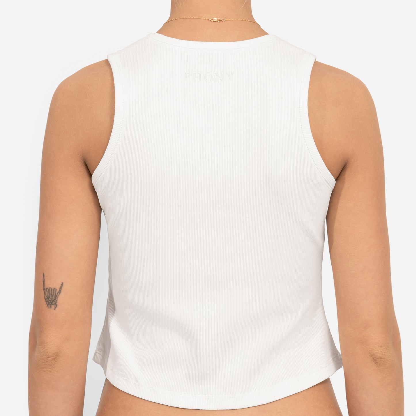 Femme White Cotton Tank