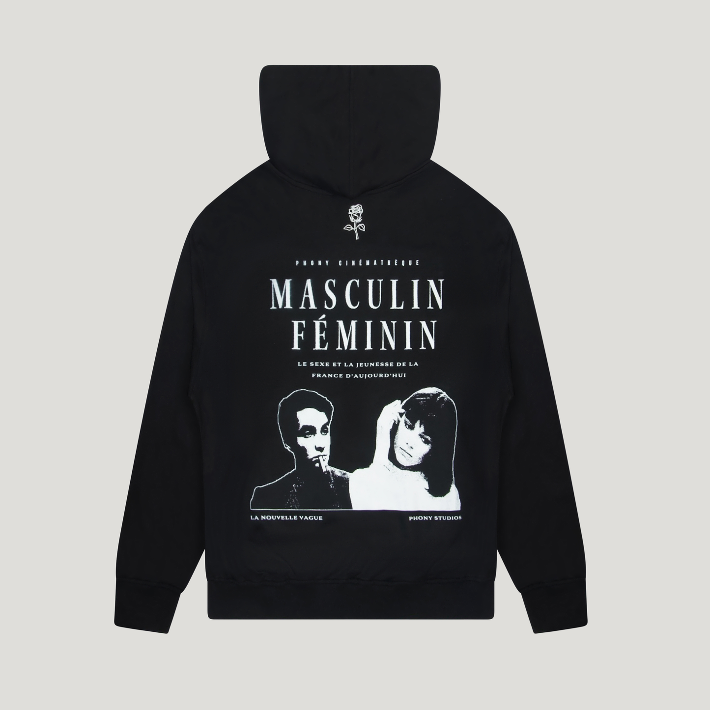 French New Wave - Black Organic Cotton Hoodie