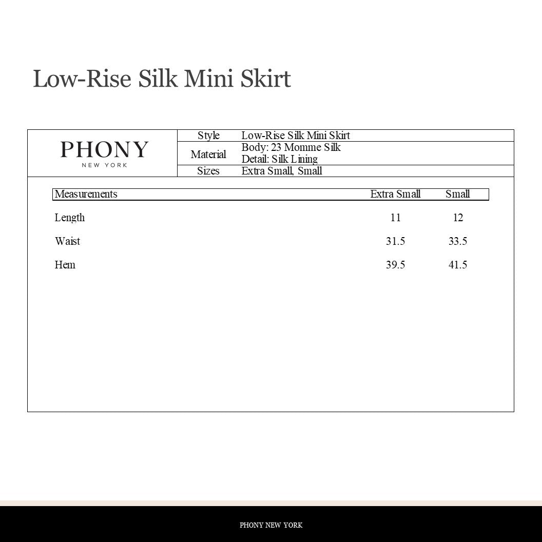 Low-Rise Silk Mini Skirt