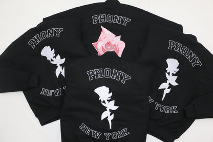 Varsity Jacket - White Rose