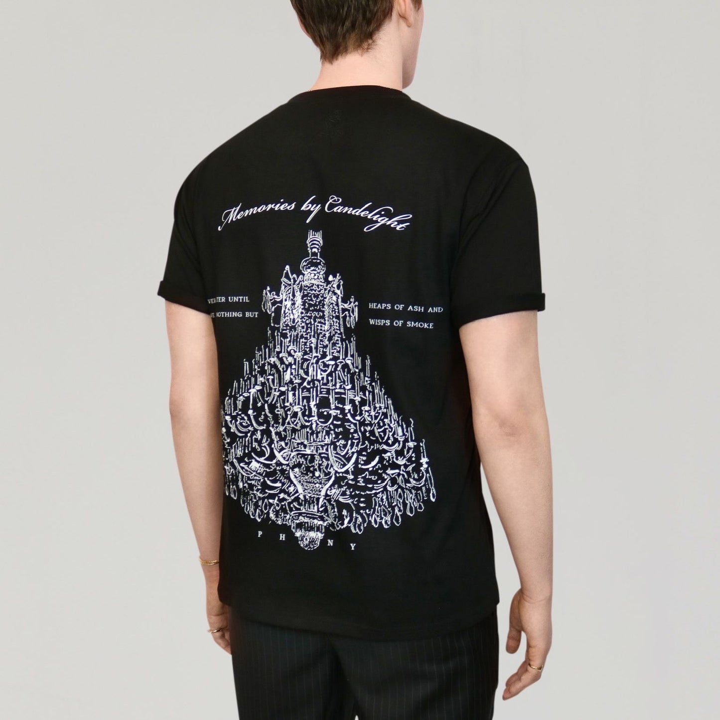 Memories by Candlelight - Black Organic Cotton Short Sleeve