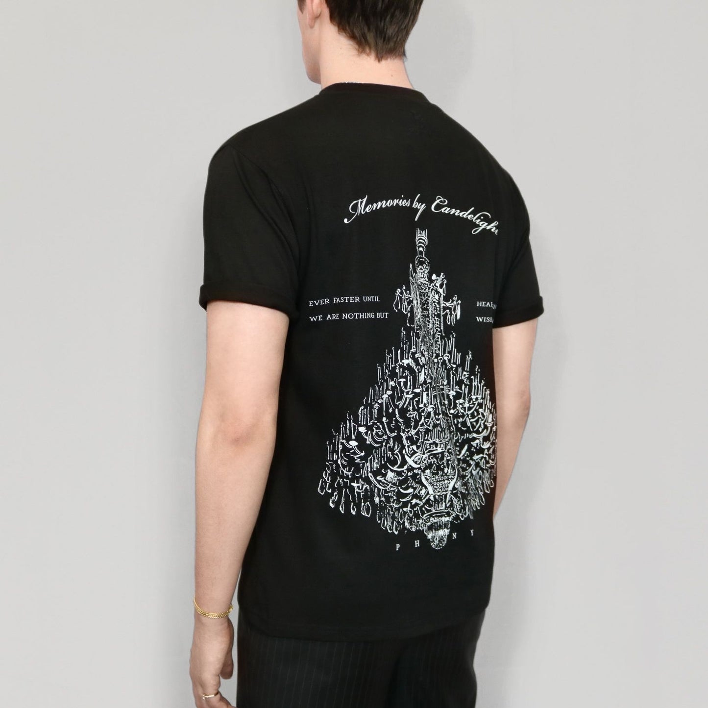 Memories by Candlelight - Black Organic Cotton Short Sleeve